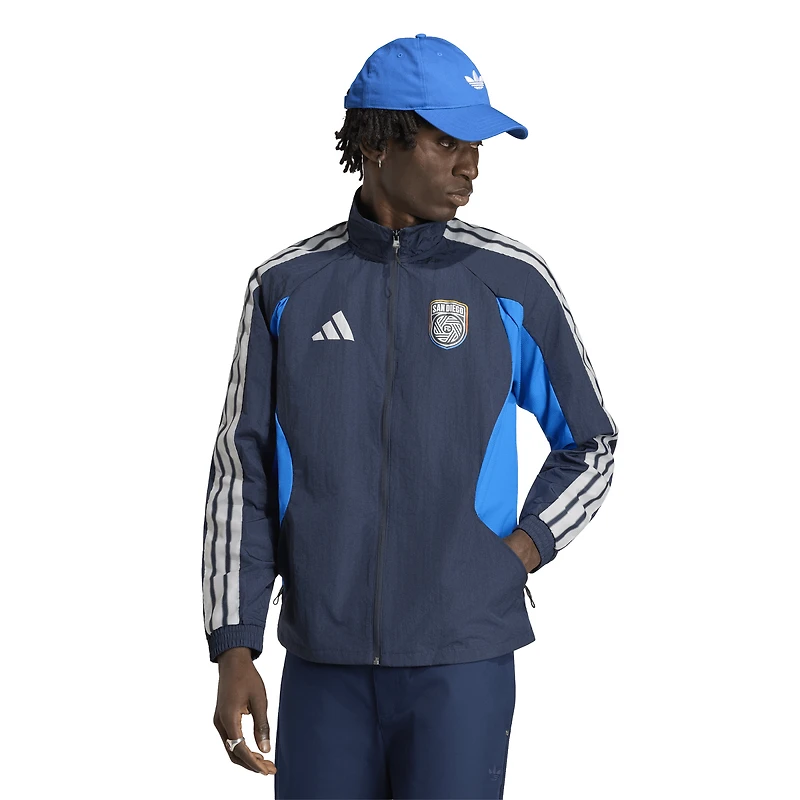 Men's adidas  Navy San Diego FC 2026 Anthem Raglan Full-Zip Jacket