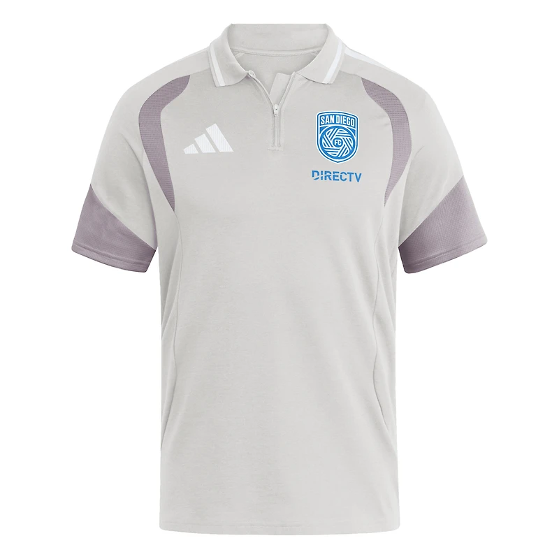 Polo de compétition Tiro San Diego FC 2026 adidas argenté pour homme