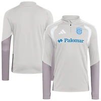 Men's adidas Silver San Diego FC 2026 Tiro Competition Quarter-Zip Training Top