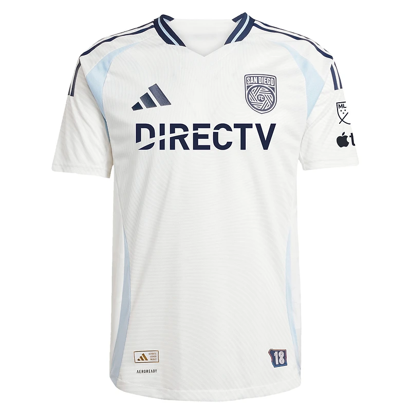 Men's adidas White San Diego FC 2025 Woven Into One Authentic Jersey