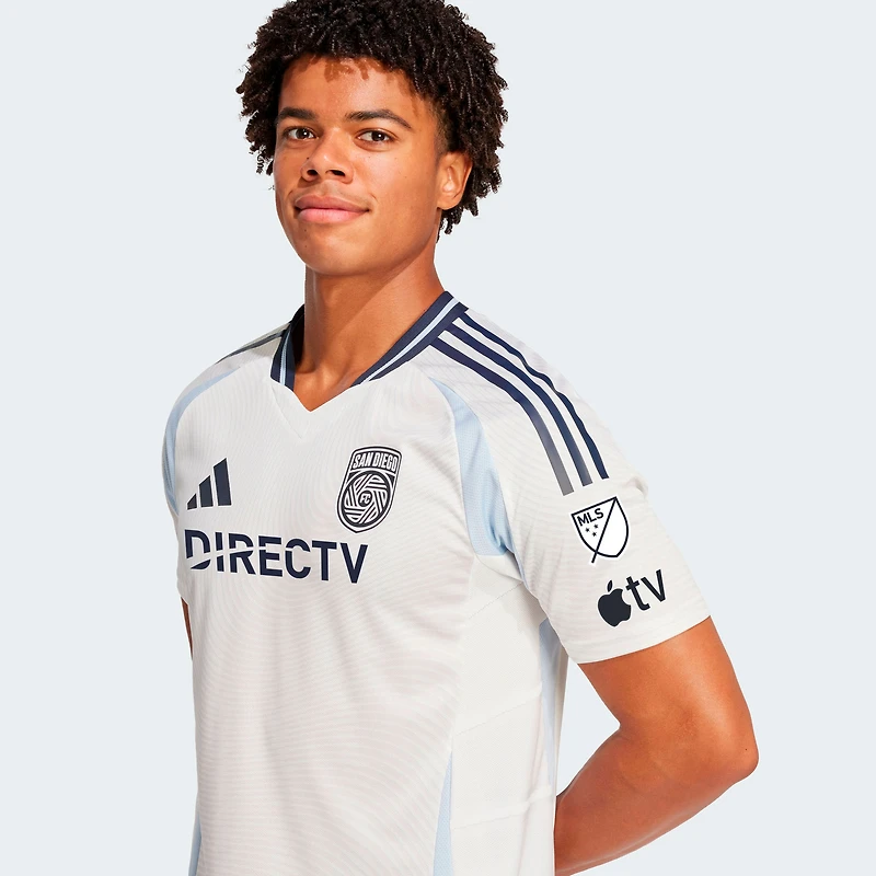maillot authentique tissé en un seul adidas blanc San Diego FC 2025 pour homme
