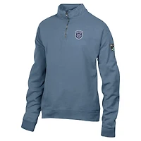 Men's  Blue San Diego FC Logo ComfortWash Fleece Quarter-Zip Jacket