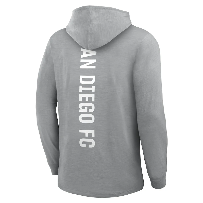 Men's Fanatics Gray San Diego FC Unending Practice​ Transitional Slub Hoodie