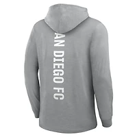 Men's Fanatics Gray San Diego FC Unending Practice​ Transitional Slub Hoodie