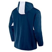 Men's Fanatics Navy San Diego FC Free Kick Woven Quarter-Zip Hoodie Jacket