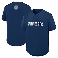 Men's Fanatics Navy San Diego FC Maximum Intensity Button-Up Jersey