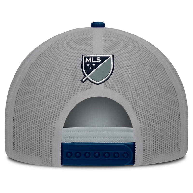 Casquette trucker ajustable Fanatics blanche San Diego FC On Deck A-Frame pour homme