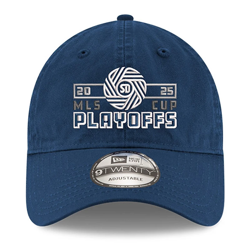 Casquette ajustable New Era bleu marine San Diego FC 2025 MLS Playoffs 9TWENTY pour homme