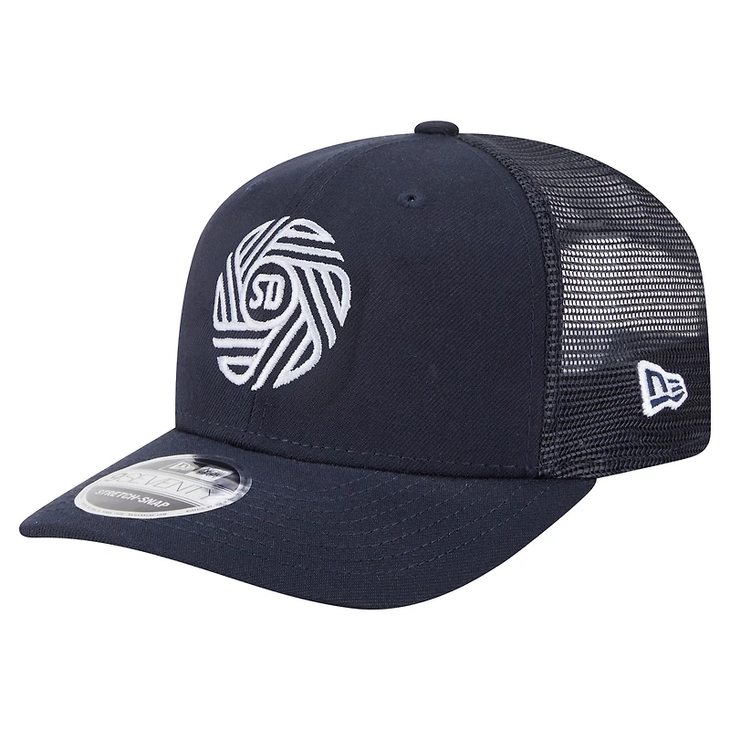 Casquette ajustable New Era bleu marine San Diego FC pour homme, modèle Hook 9SEVENTY