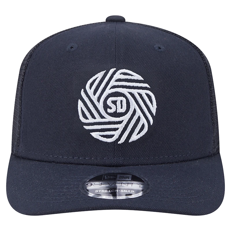 Casquette ajustable New Era bleu marine San Diego FC pour homme, modèle Hook 9SEVENTY