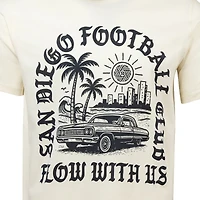 Men's Sport Design Sweden Cream San Diego FC Founders Script Relaxed T-Shirt