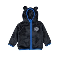 Sweat à capuche zippé en polaire Tie-Breaker Teddy bleu marine San Diego FC pour tout-petits