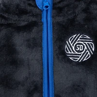 Sweat à capuche zippé en polaire Tie-Breaker Teddy bleu marine San Diego FC pour tout-petits