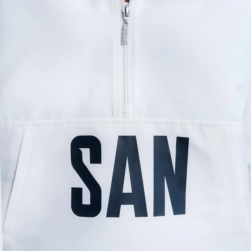 Veste à capuche demi-zippée Paige blanche Lusso pour femme San Diego FC