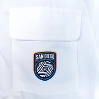Veste à capuche demi-zippée Paige blanche Lusso pour femme San Diego FC