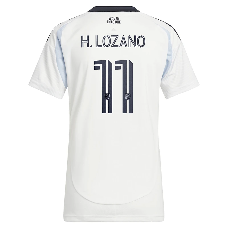 Maillot de joueur réplique tissé en un blanc adidas Hirving Lozano 2025 pour femme