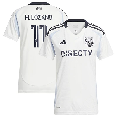Maillot de joueur réplique tissé en un blanc adidas Hirving Lozano 2025 pour femme