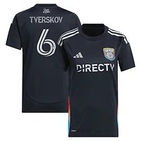Maillot réplique adidas Jeppe Tverskov bleu marine San Diego FC 2025 State of Flow pour femme