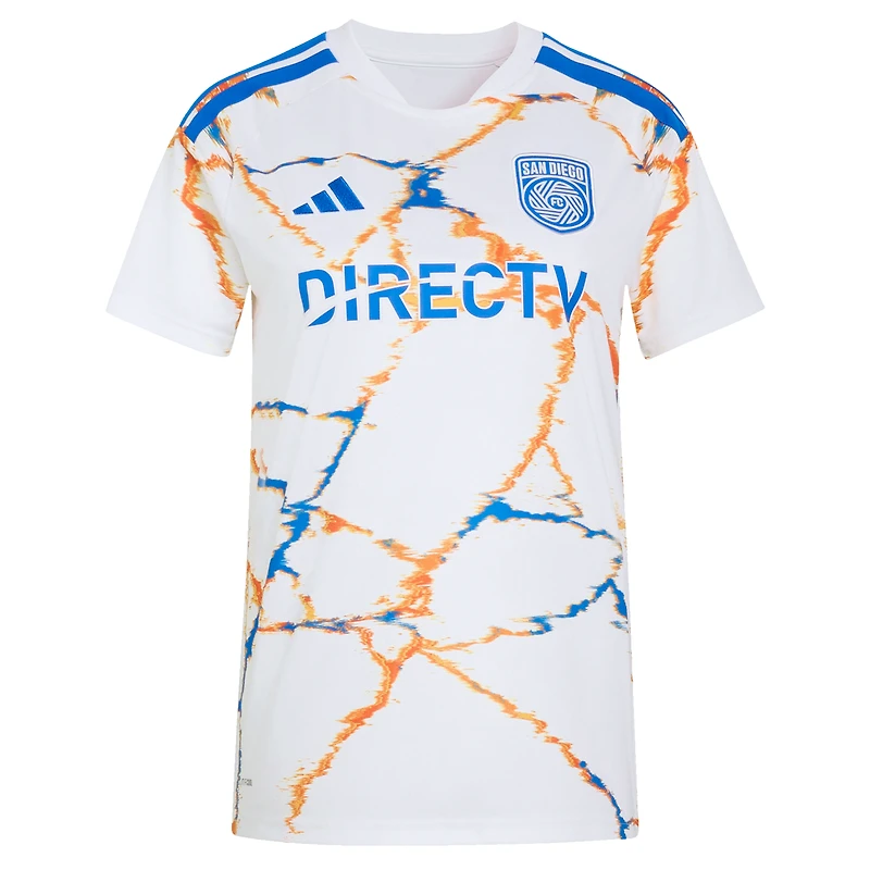Maillot réplique adidas Jeppe Tverskov blanc San Diego FC 2026 Unprecedented Unity pour femme
