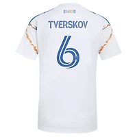 Maillot réplique adidas Jeppe Tverskov blanc San Diego FC 2026 Unprecedented Unity pour femme