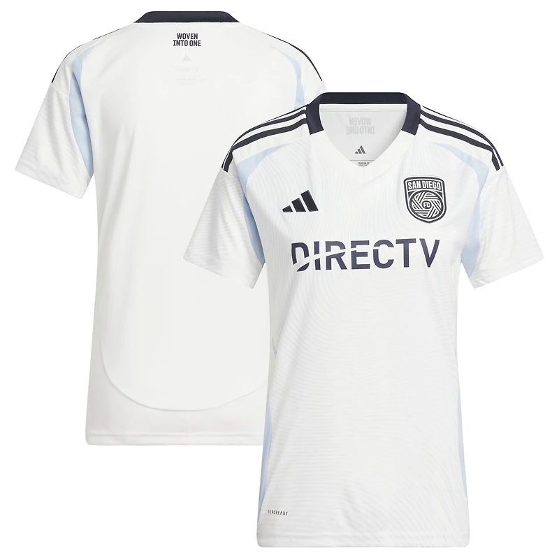 maillot réplique tissé en un seul adidas blanc San Diego FC 2025 pour femme