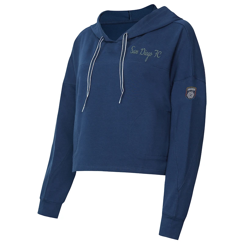 Sweat à capuche manches longues Concepts Sport bleu marine San Diego FC Elevation Tri-Blend pour femme