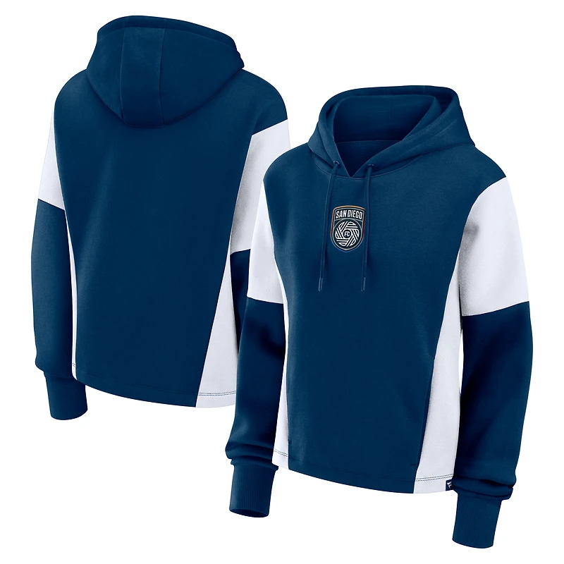 Women's Fanatics Navy San Diego FC Oversized Legacy Goalkeeper Pullover Hoodie
