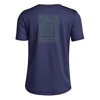 T-shirt cache-cœur adidas bleu marine San Diego FC Local pour jeunes