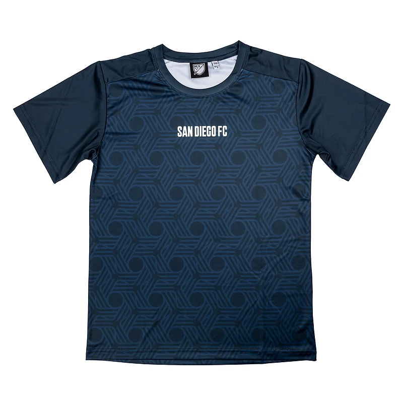 T-shirt à domicile de l'équipe départ du San Diego FC Suède avec design sportif pour jeunes
