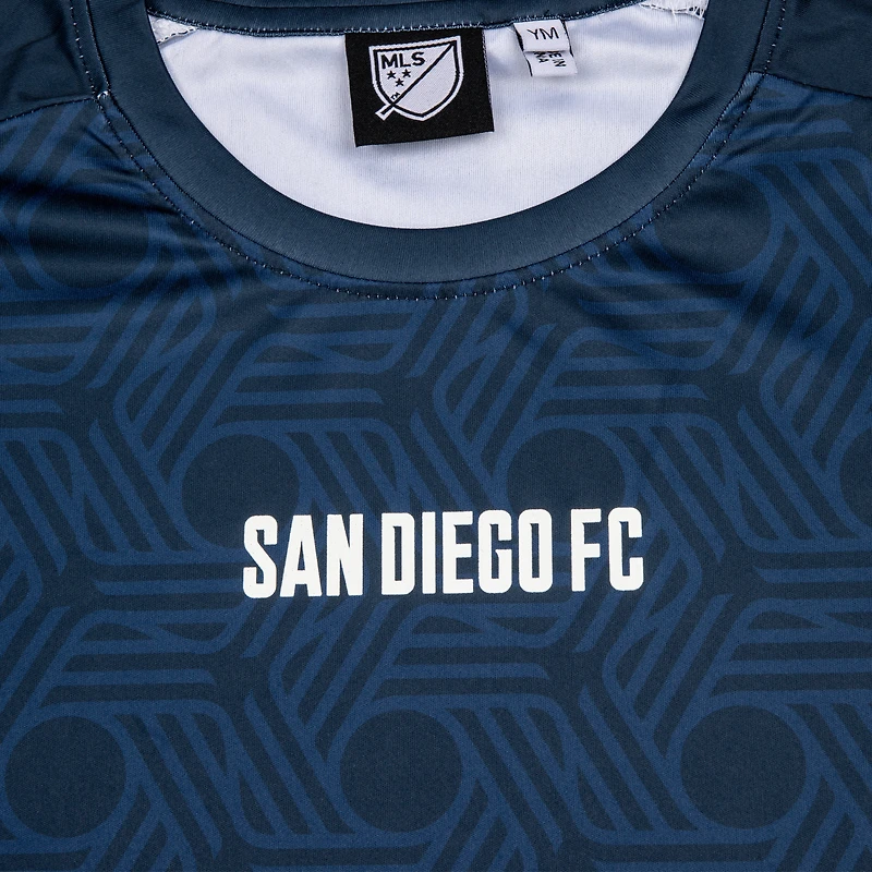 T-shirt à domicile de l'équipe départ du San Diego FC Suède avec design sportif pour jeunes