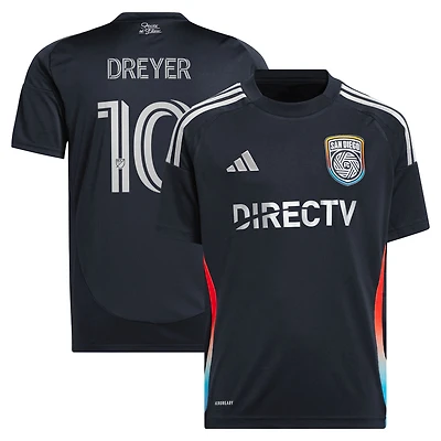 Maillot réplique adidas Anders Dreyer bleu marine San Diego FC 2025 State of Flow pour enfant