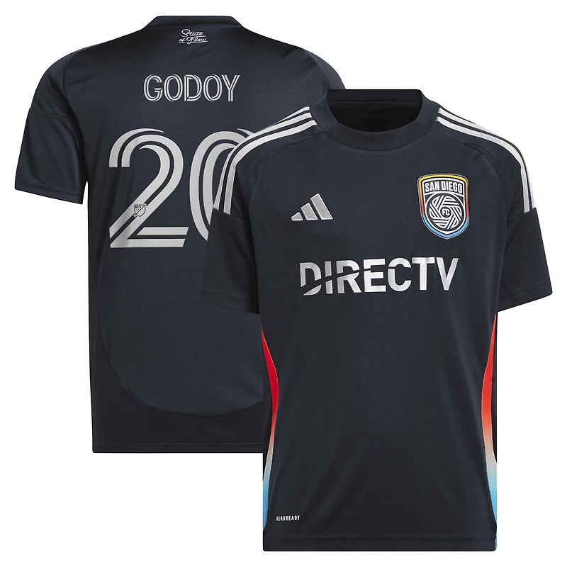 Maillot réplique adidas Anibal Godoy bleu marine San Diego FC 2025 State of Flow pour enfant