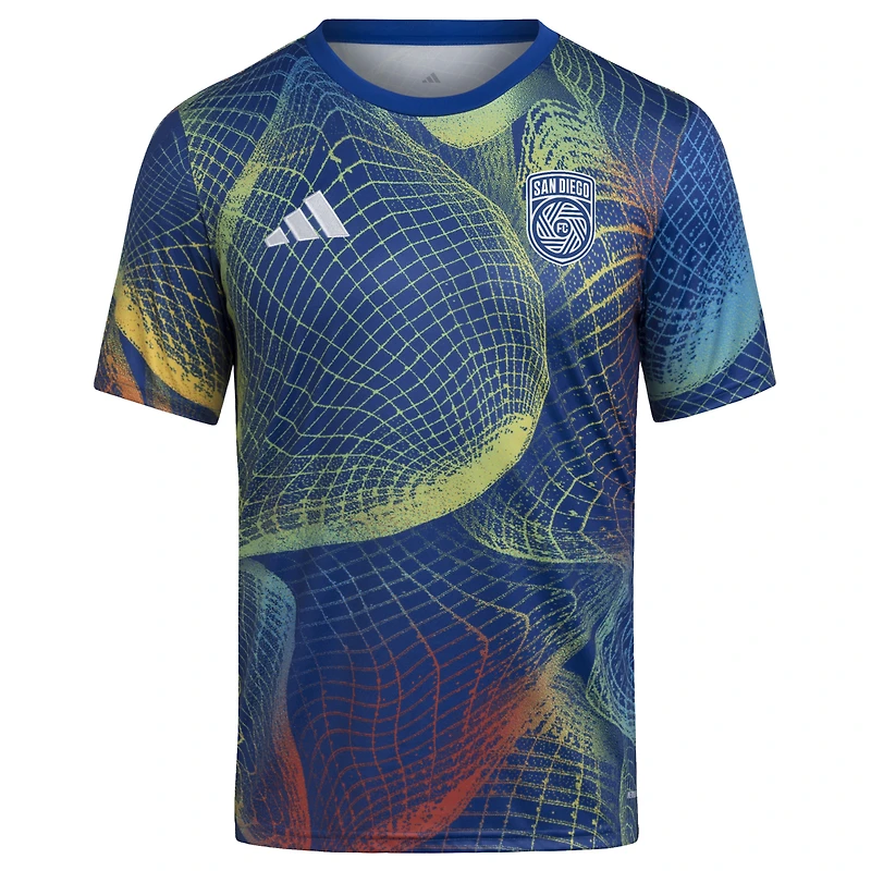 Youth adidas  Blue San Diego FC 2025 United We Play AEROREADY Pre-Match Top