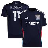 Maillot de joueur réplique adidas Hirving Lozano bleu marine San Diego FC 2025 State of Flow pour jeunes