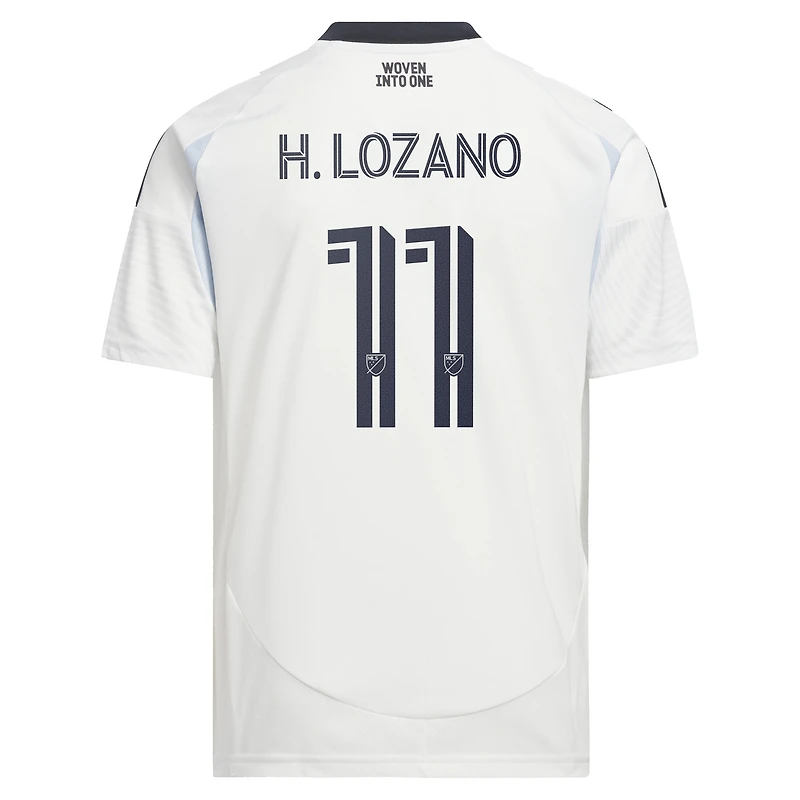 Youth adidas Hirving Lozano White 2025 Woven Into One Replica Player Jersey