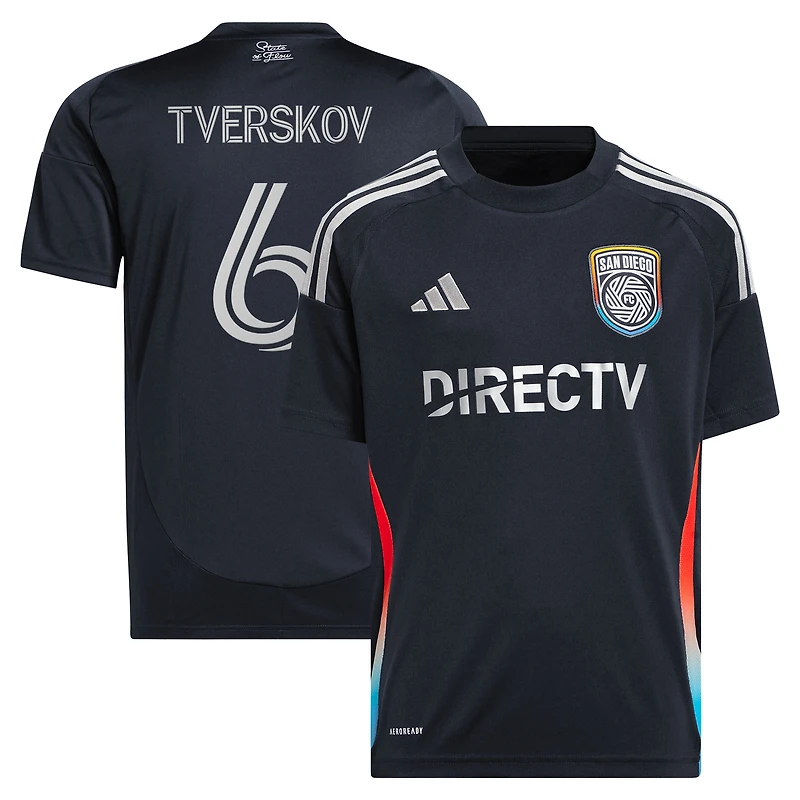 Youth adidas Jeppe Tverskov Navy San Diego FC 2025 State of Flow Replica Jersey