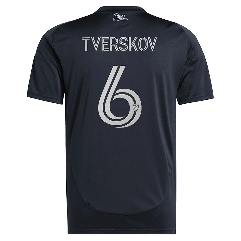 Maillot réplique adidas Jeppe Tverskov bleu marine San Diego FC 2025 State of Flow pour enfant