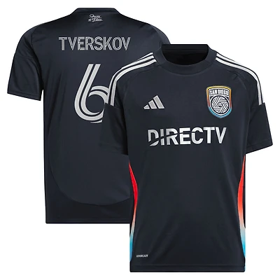 Youth adidas Jeppe Tverskov Navy San Diego FC 2025 State of Flow Replica Jersey