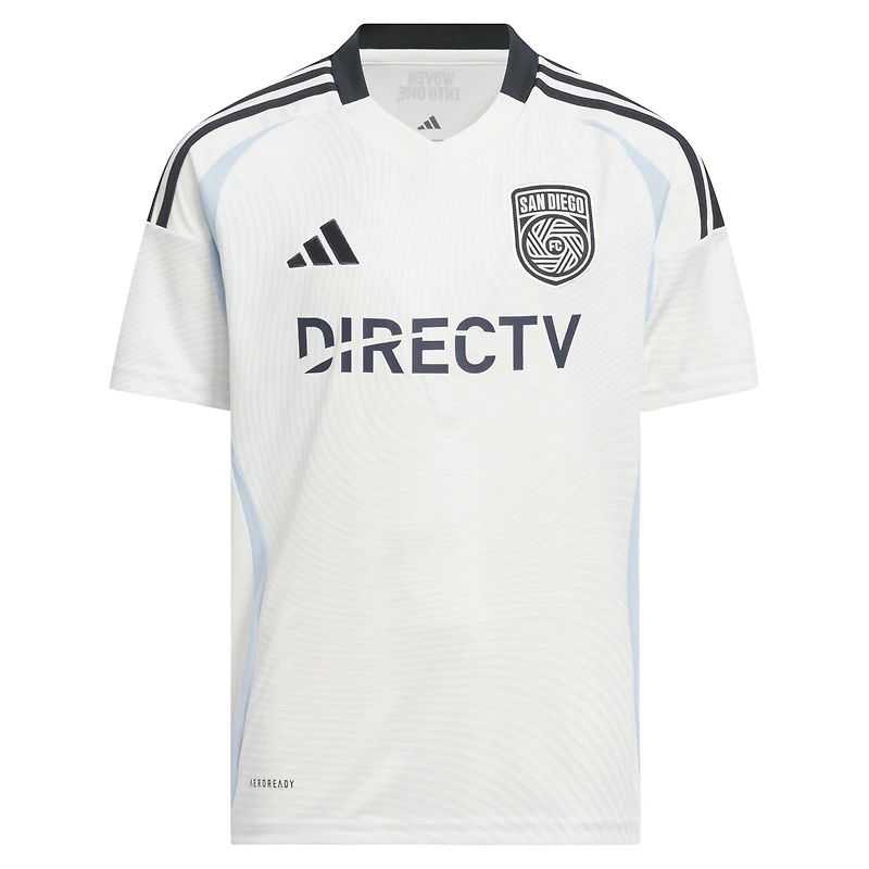 maillot réplique tissé en un seul adidas blanc San Diego FC 2025 pour jeunes