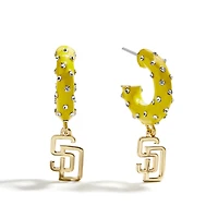 Boucles d'oreilles créoles en émail BaubleBar San Diego Padres