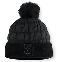 Bonnet de nuit Fanatics Black San Diego Padres à revers et pompon