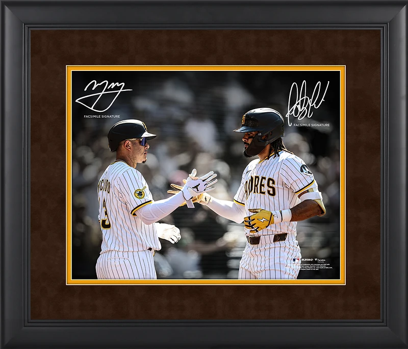 Fernando Tatis Jr. & Manny Machado San Diego Padres Facsimile Signature Framed 11" x 14" Spotlight Photograph