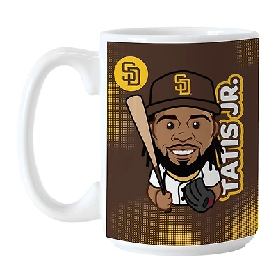 Fernando Tatis Jr. Padres de San Diego 15oz. Tasse de caricature de joueur