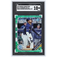 Fernando Tatis Jr. San Diego Padres 2019 Bowman Chrome Prospects Green Shimmer Refractor #BCP-25 #67/99 SGC Authenticated 10 Card