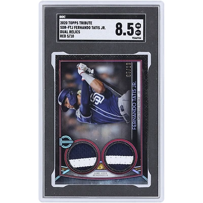 Fernando Tatis Jr. San Diego Padres 2020 Topps Tribute Red Dual Dual-Color Relics #SDR-FTJ #5/10 SGC Authenticated 8.5 Card