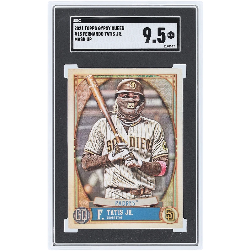 Fernando Tatis Jr. San Diego Padres 2021 Topps GQ Mask Up #13 SGC Carte authentifiée 9.5
