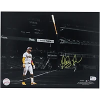 Fernando Tatis Jr. San Diego Padres Autographed 11" x 14" Bat Flip Spotlight Photographed - Signed in Yellow Ink