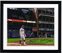 Fernando Tatis Jr. San Diego Padres Autographed 16" x 20" Bat Flip Photograph with "Slam Diego" Inscription