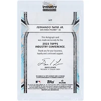 Fernando Tatis Jr. San Diego Padres Autographed 2023 Topps Industry Conference #A-FT #1/1 Card