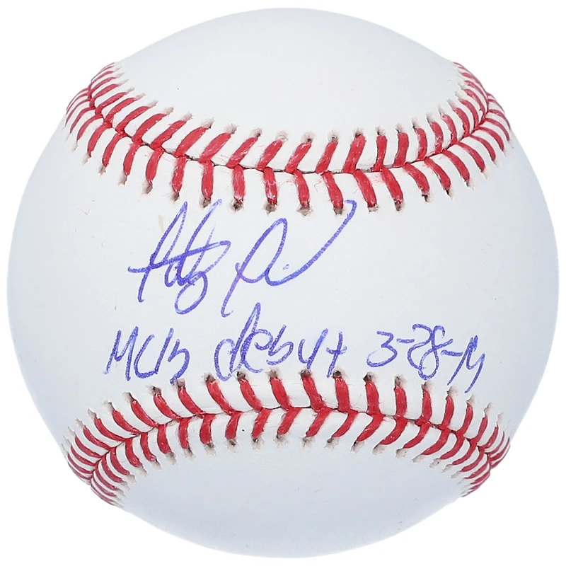 Baseball autographié par Fernando Tatis Jr. des Padres de San Diego avec l'inscription « MLB Debut 3-28-19 »